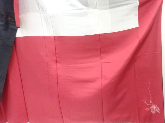  枝花模様織出し本場泥大島紬着物（5マルキ）